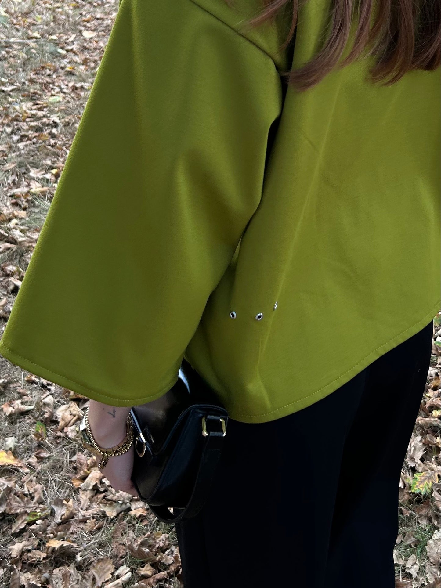 Tee With Ring Details Olive Green