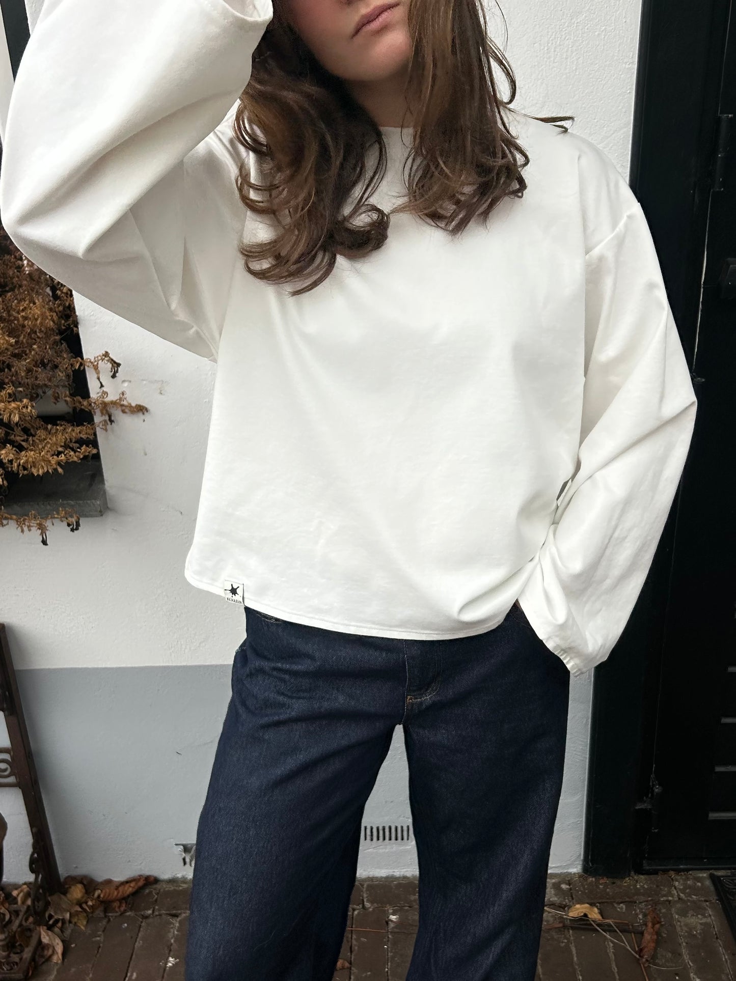 Pre Order Top With Oblique Back White (CLOSED)