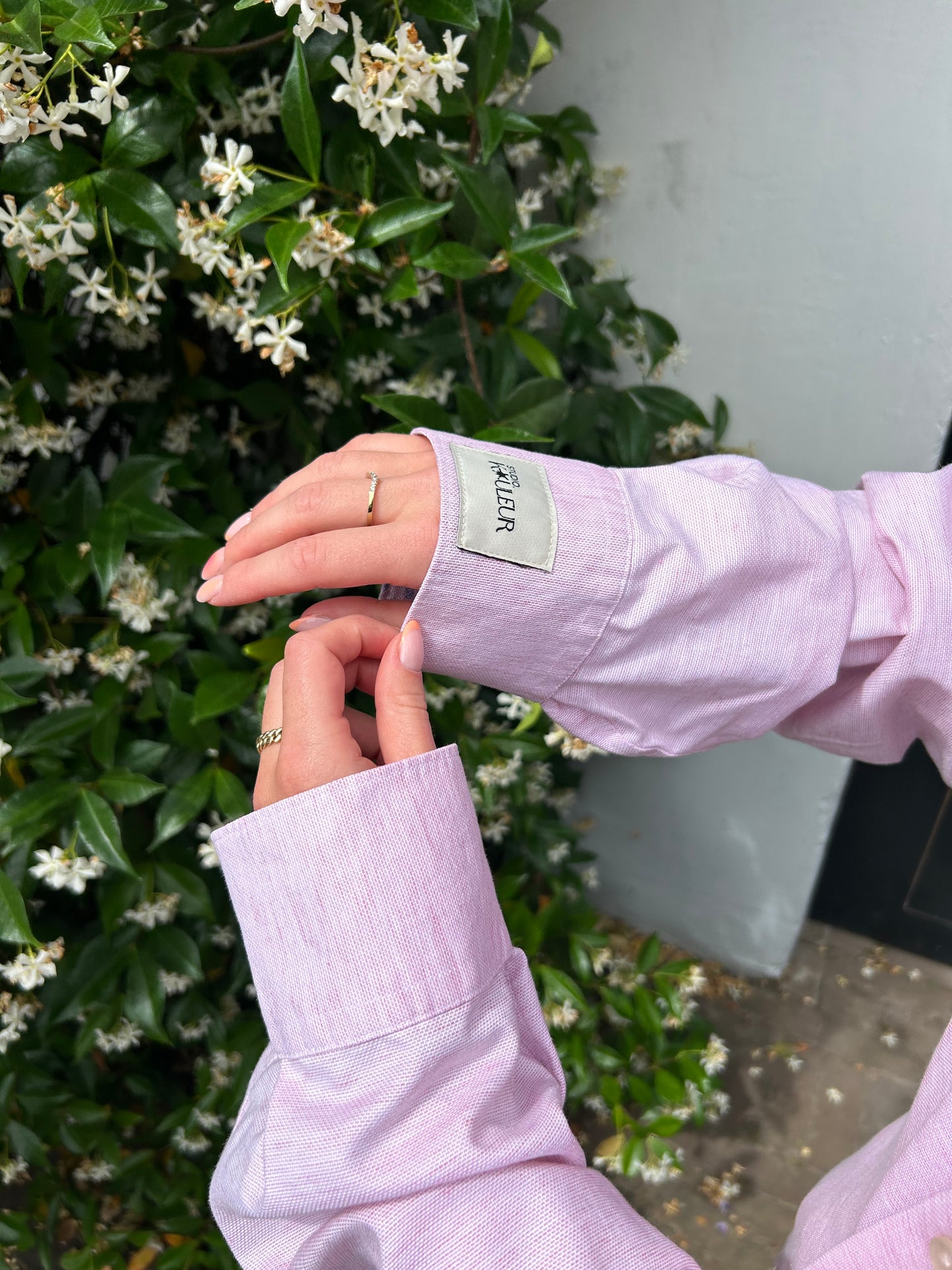 Reworked Blouse With An Adjustable Tight Waist Pink