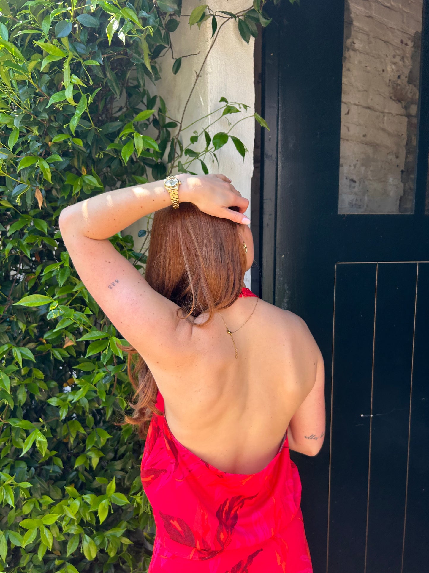 Halter Neck Top Leaves