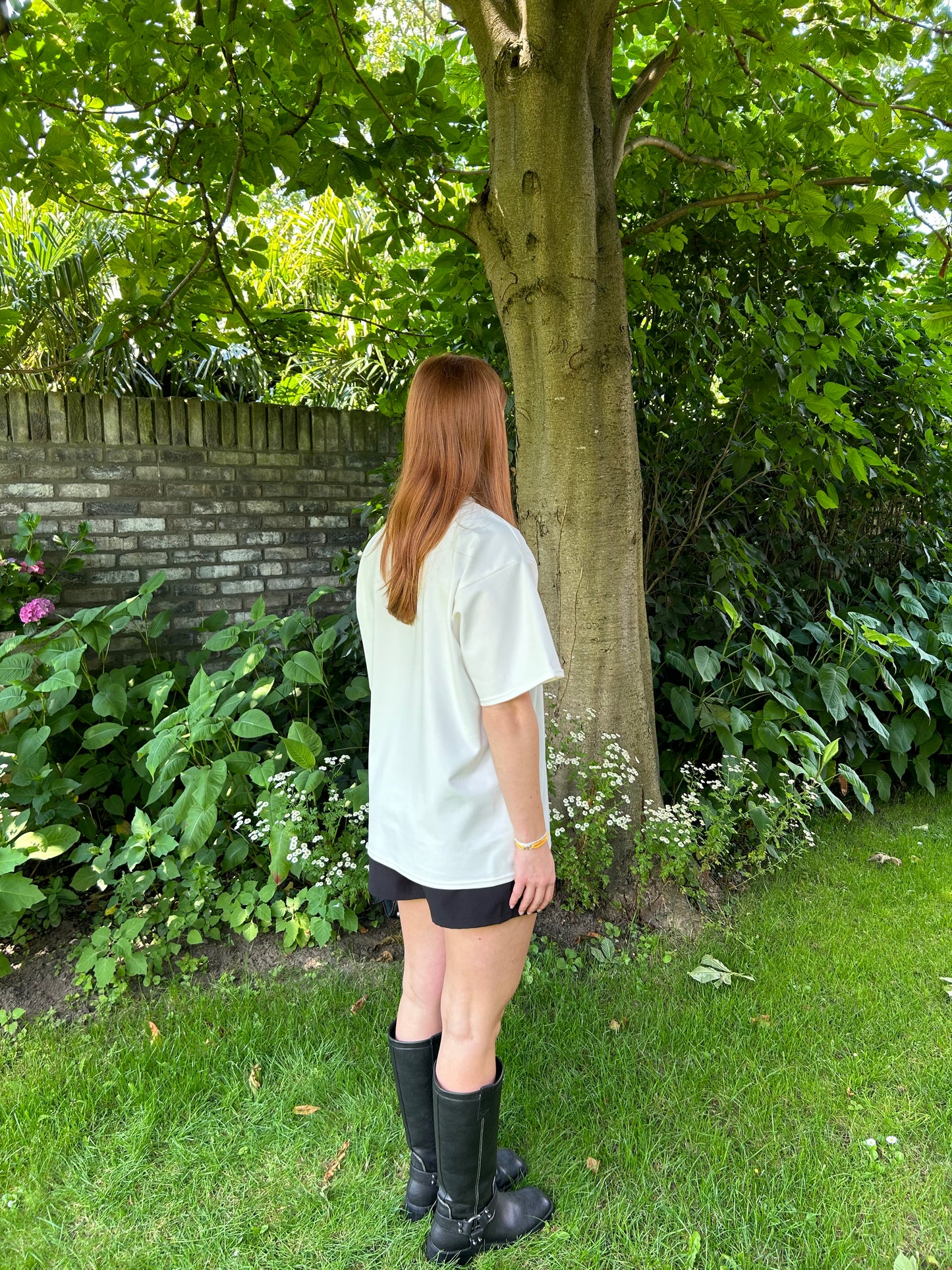 Boxy T-shirt Long White
