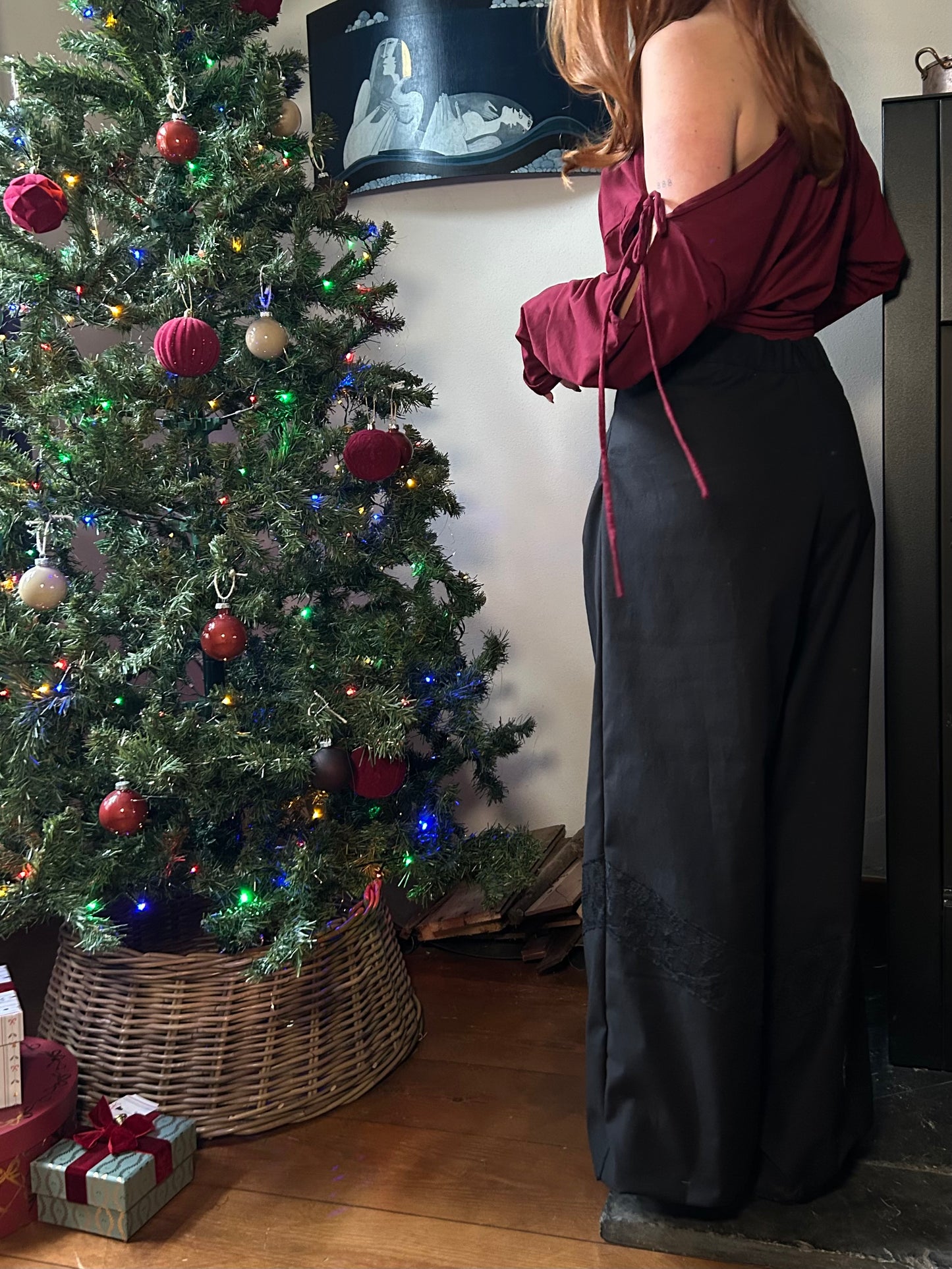 Pants Black With Lace Details