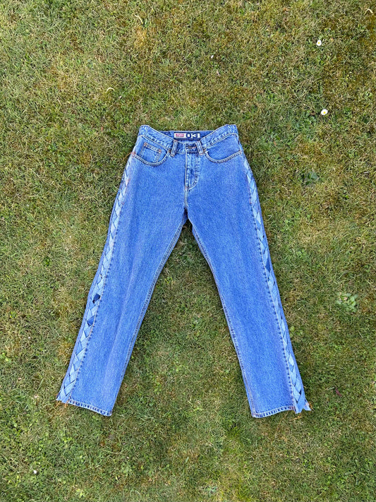 Reworked Braided Jeans 3