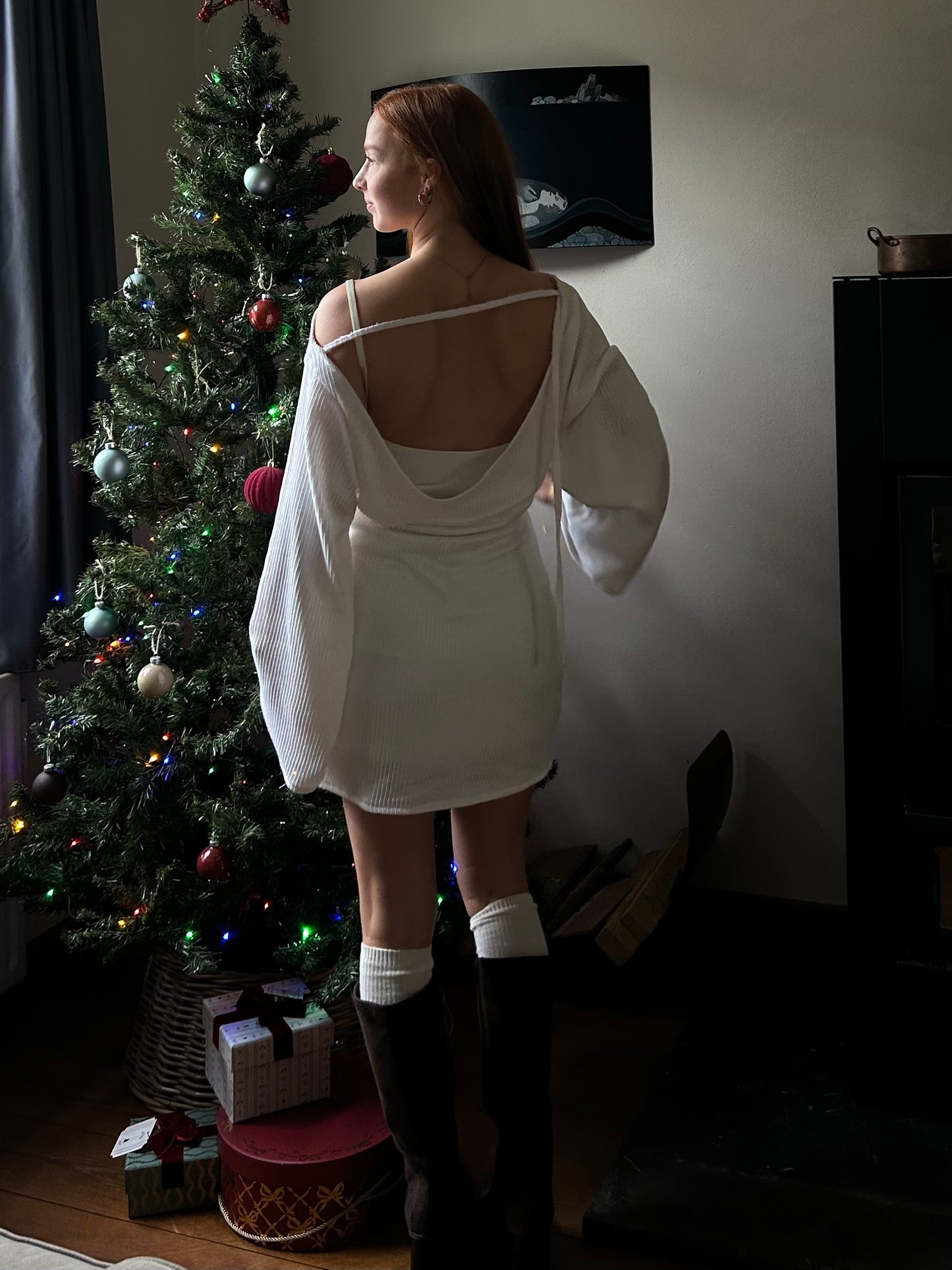 Dress White And Silver