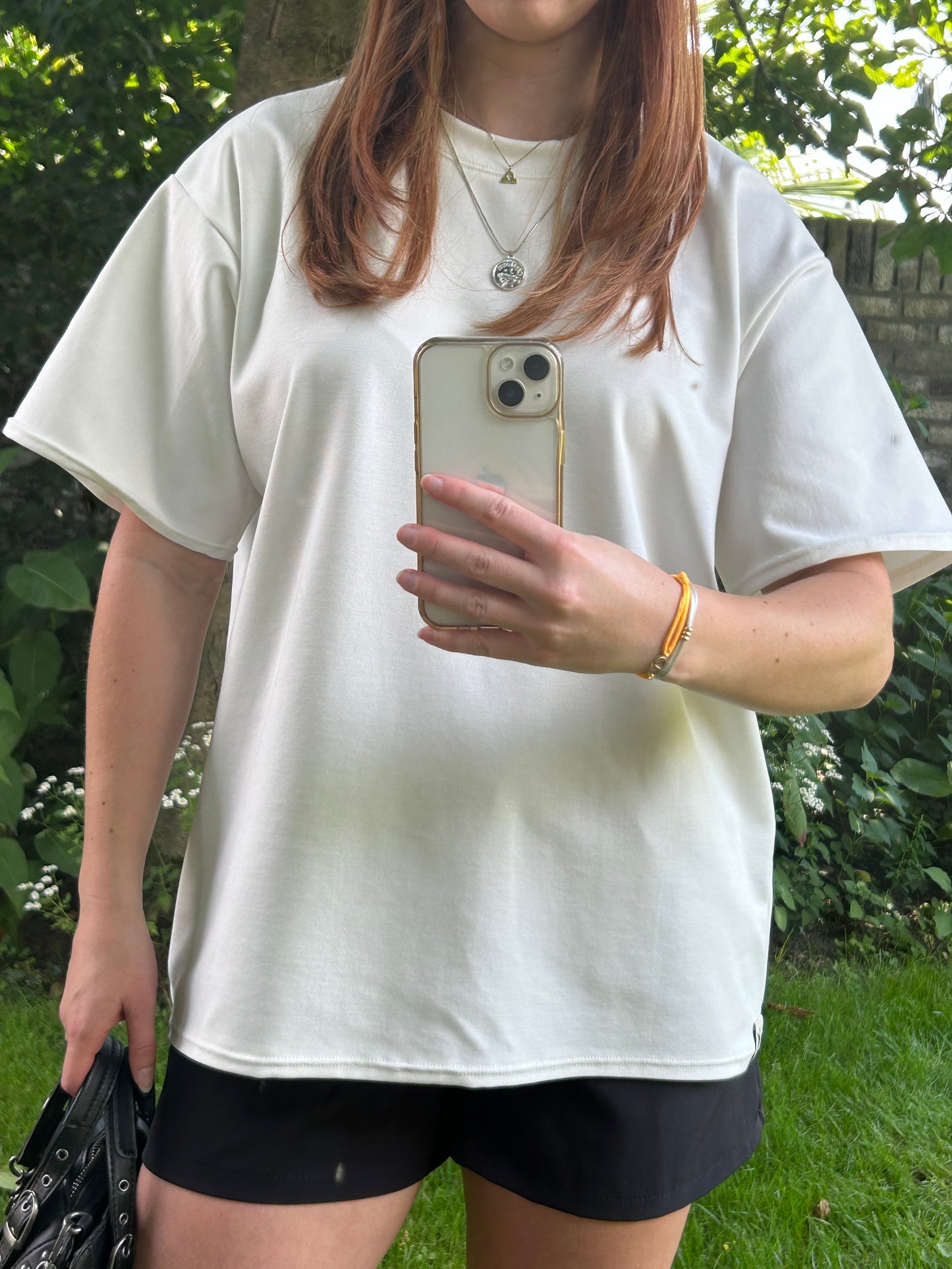 Boxy T-shirt Long White