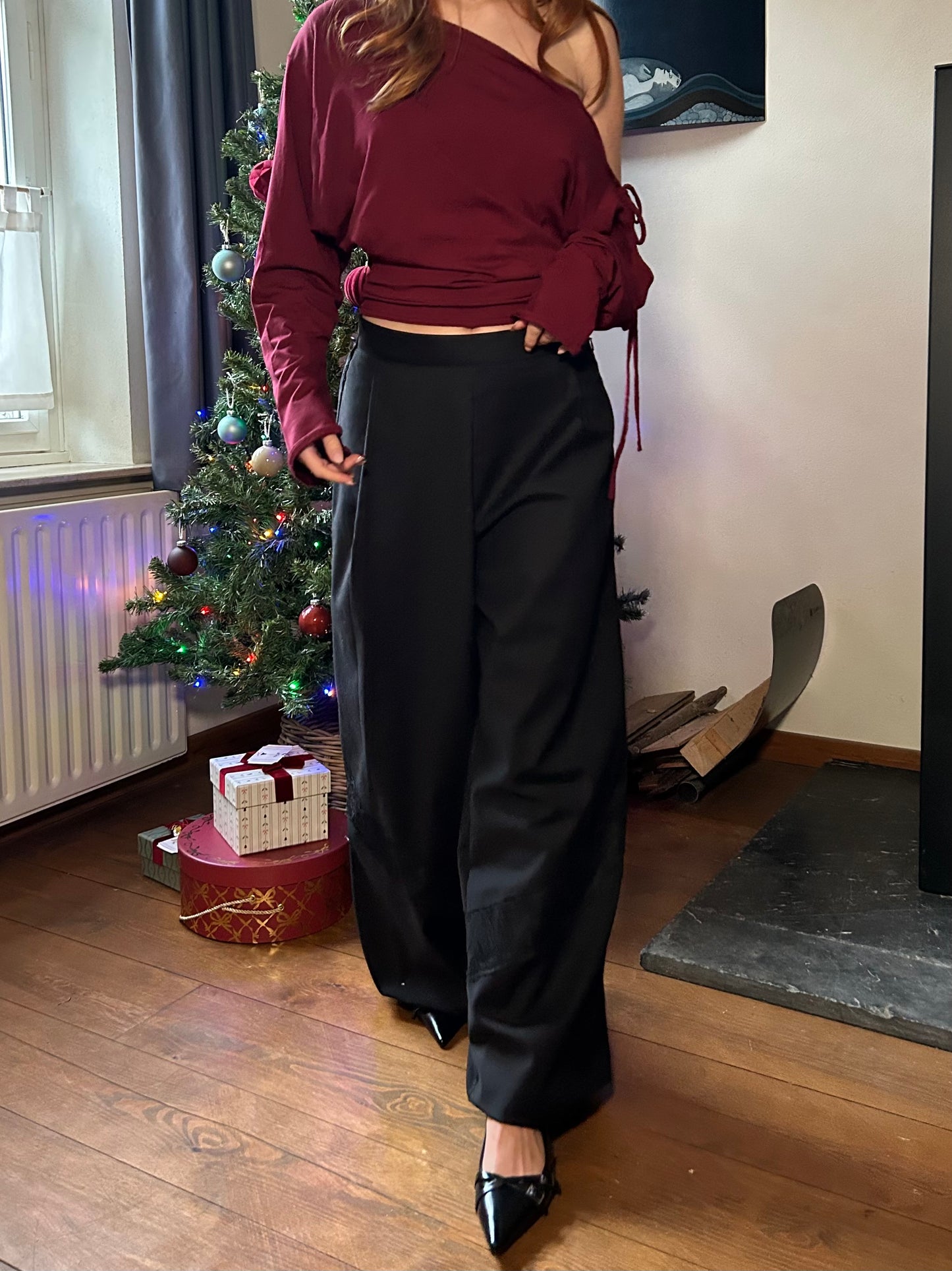 Pants Black With Lace Details