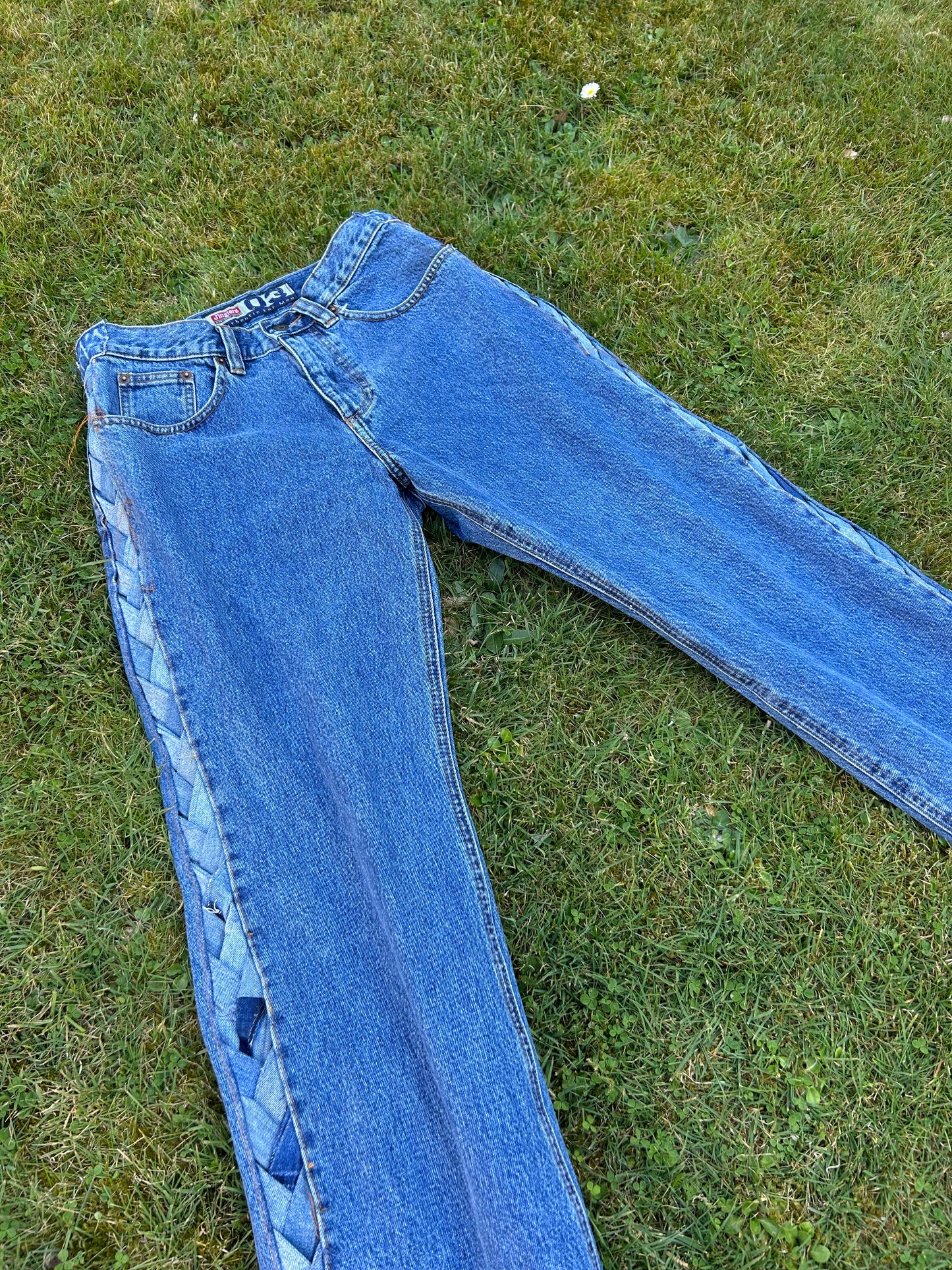 Reworked Braided Jeans 3