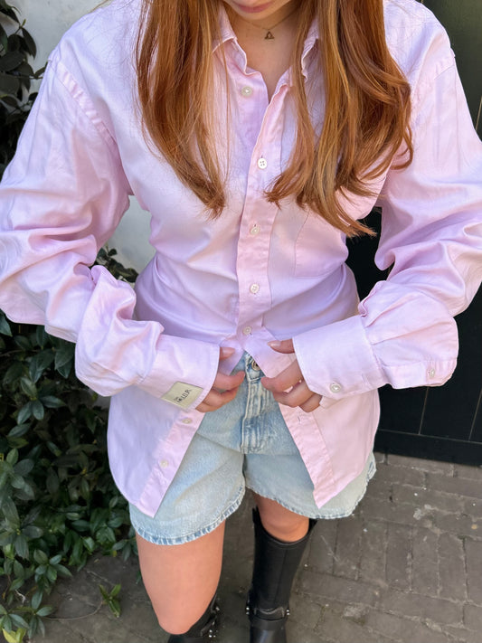 Reworked Blouse With An Adjustable Tight Waist Pink