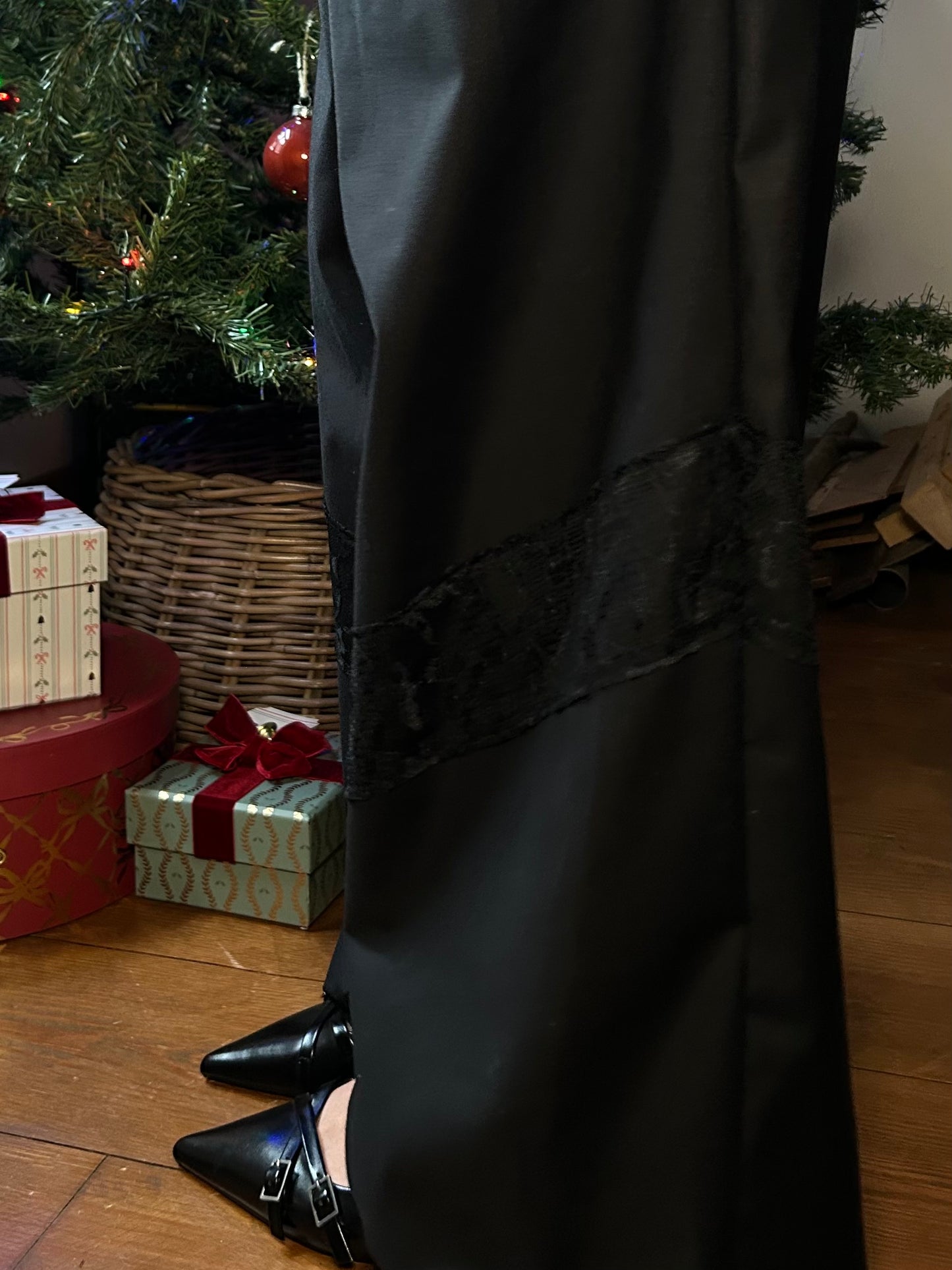 Pants Black With Lace Details