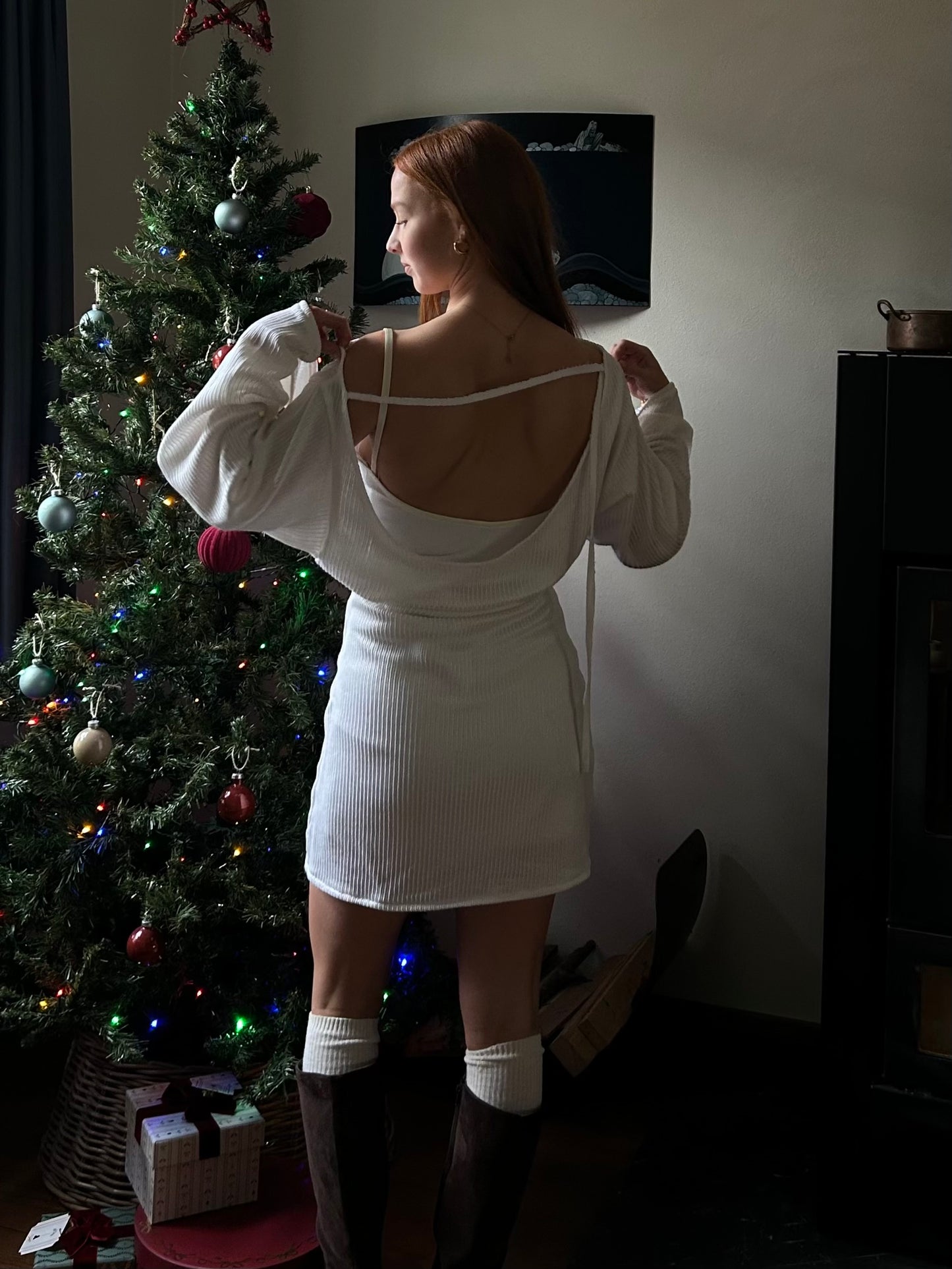 Dress White And Silver