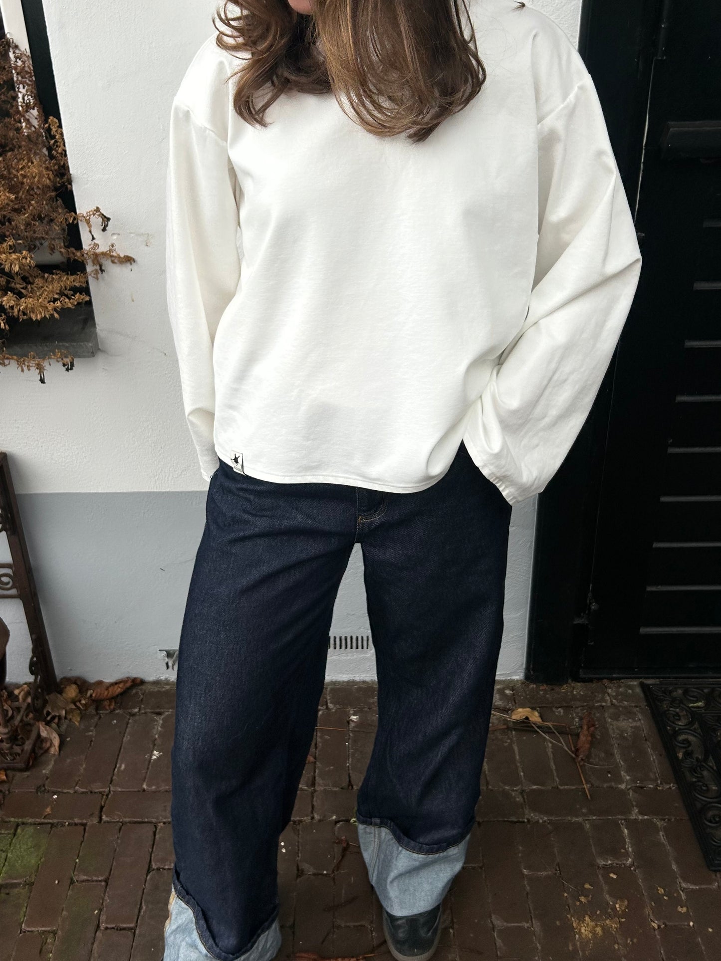 Pre Order Top With Oblique Back White (CLOSED)