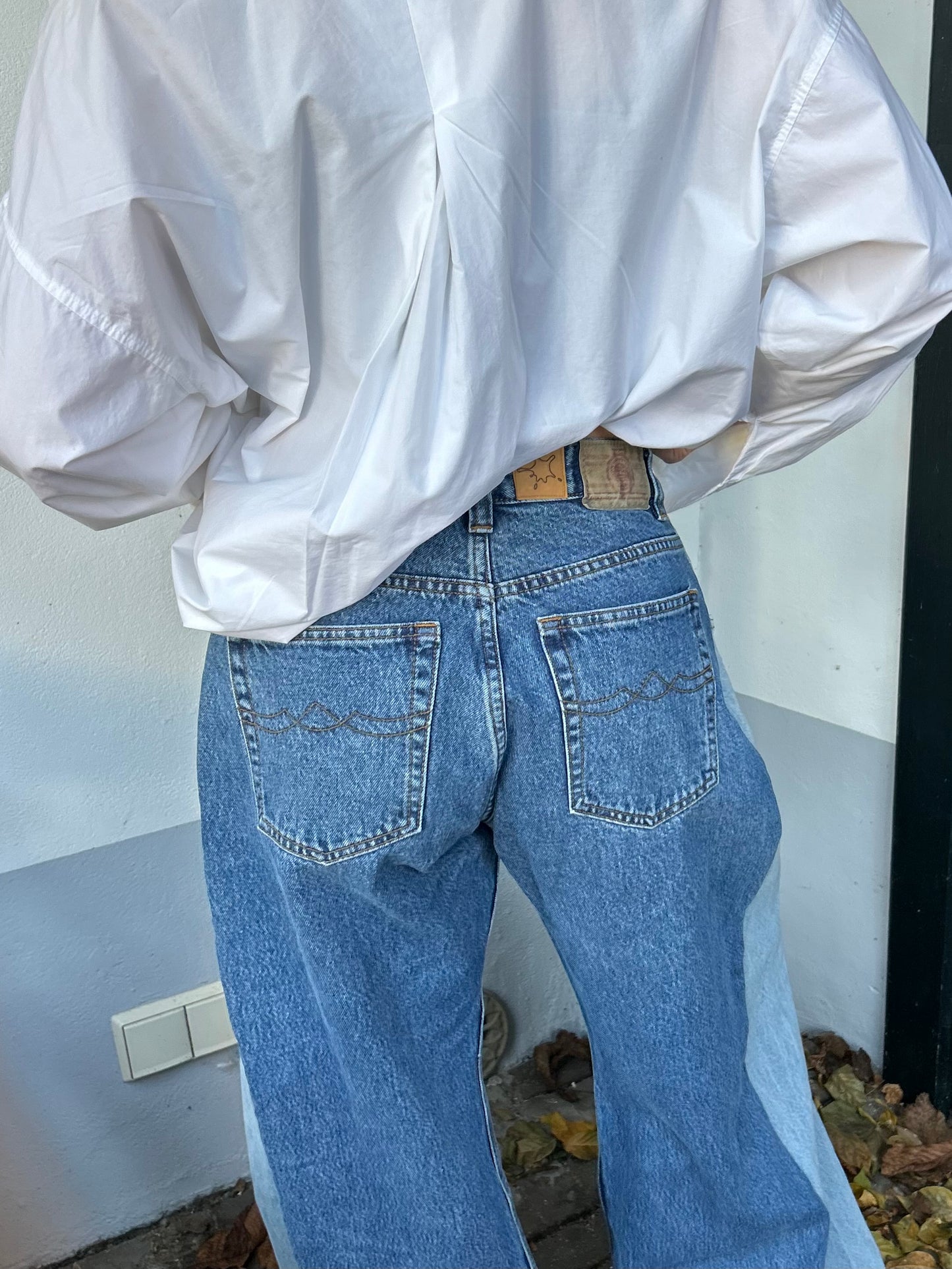 Reworked Jeans Light and Dark Blue