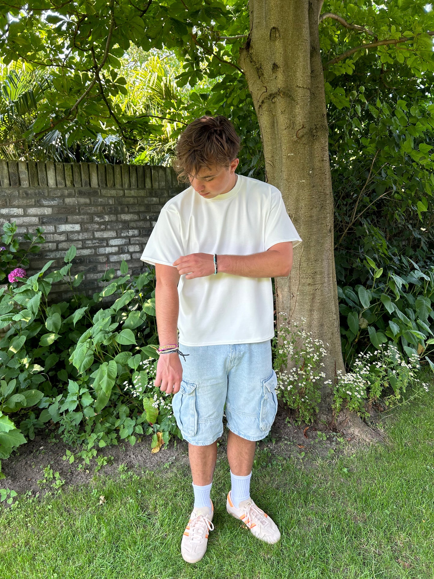 Boxy T-shirt Long White