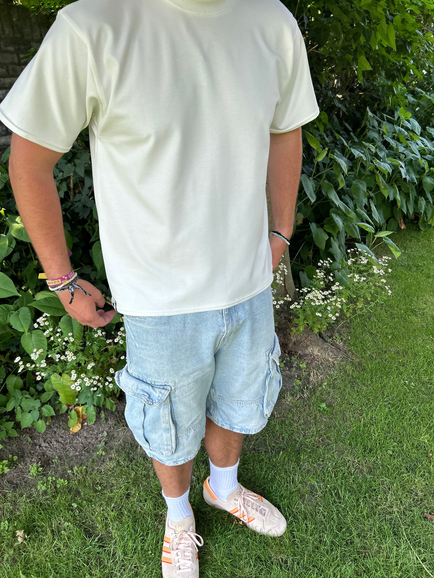 Boxy T-shirt Long White