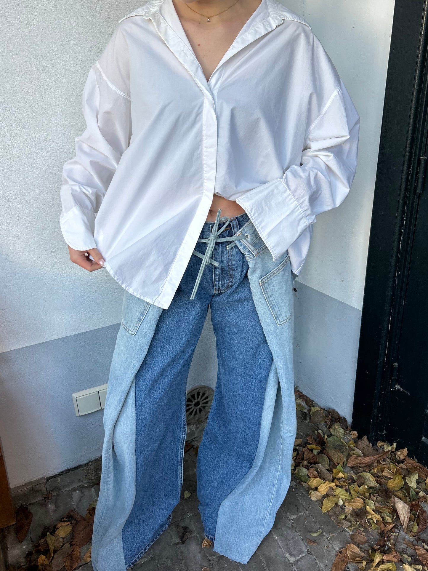 Reworked Jeans Light and Dark Blue