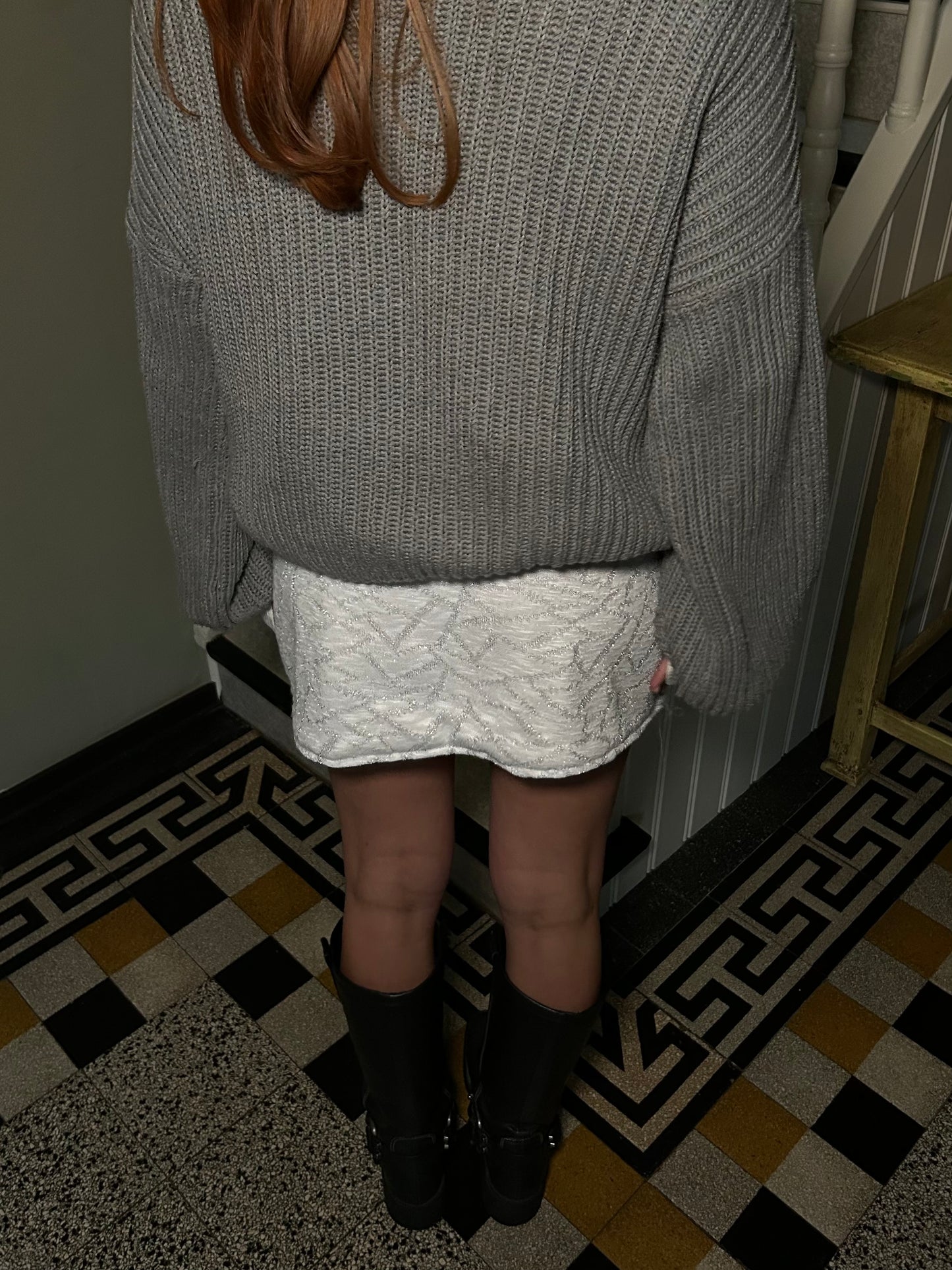 Skirt White Silver