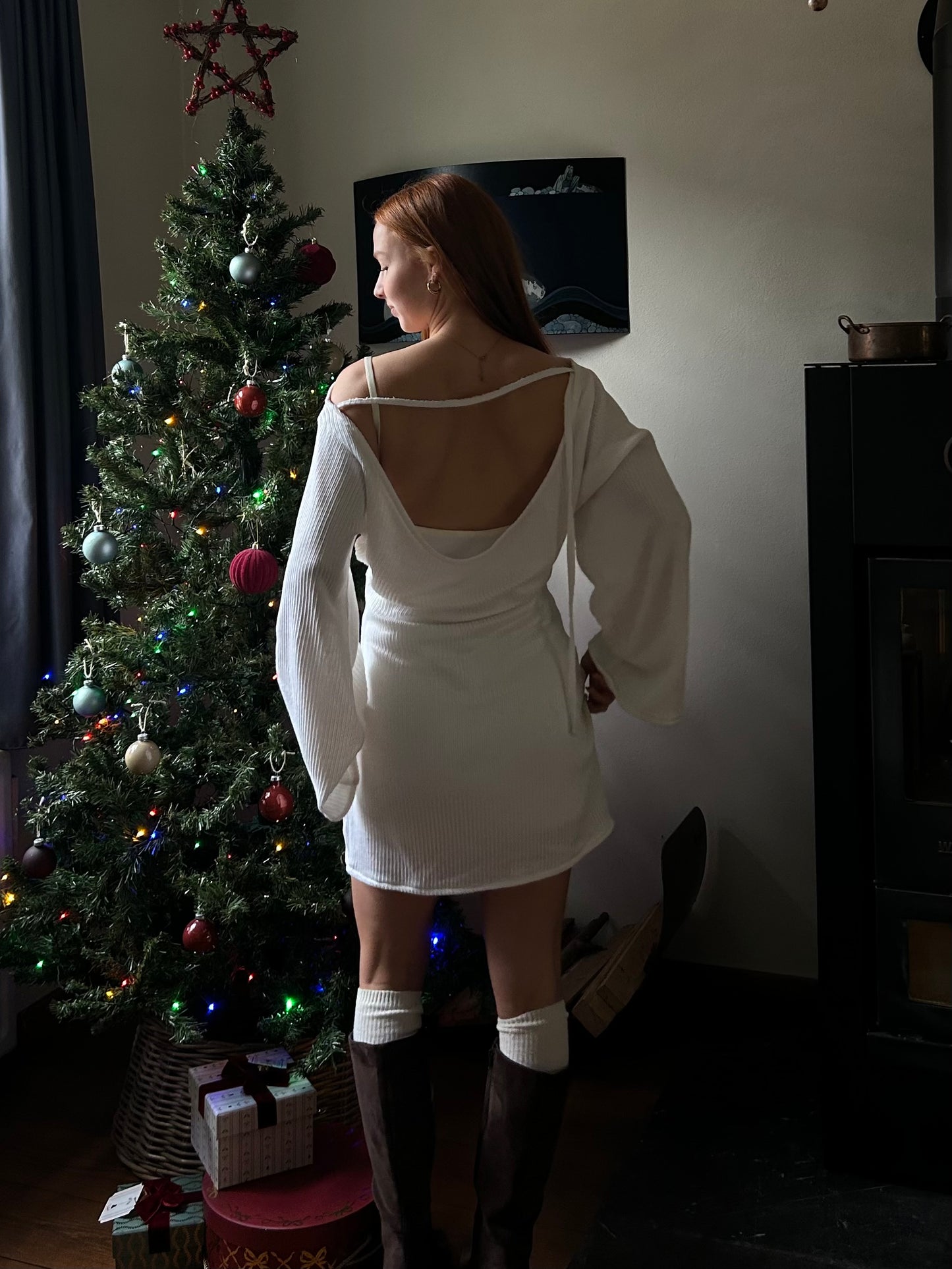 Dress White And Silver