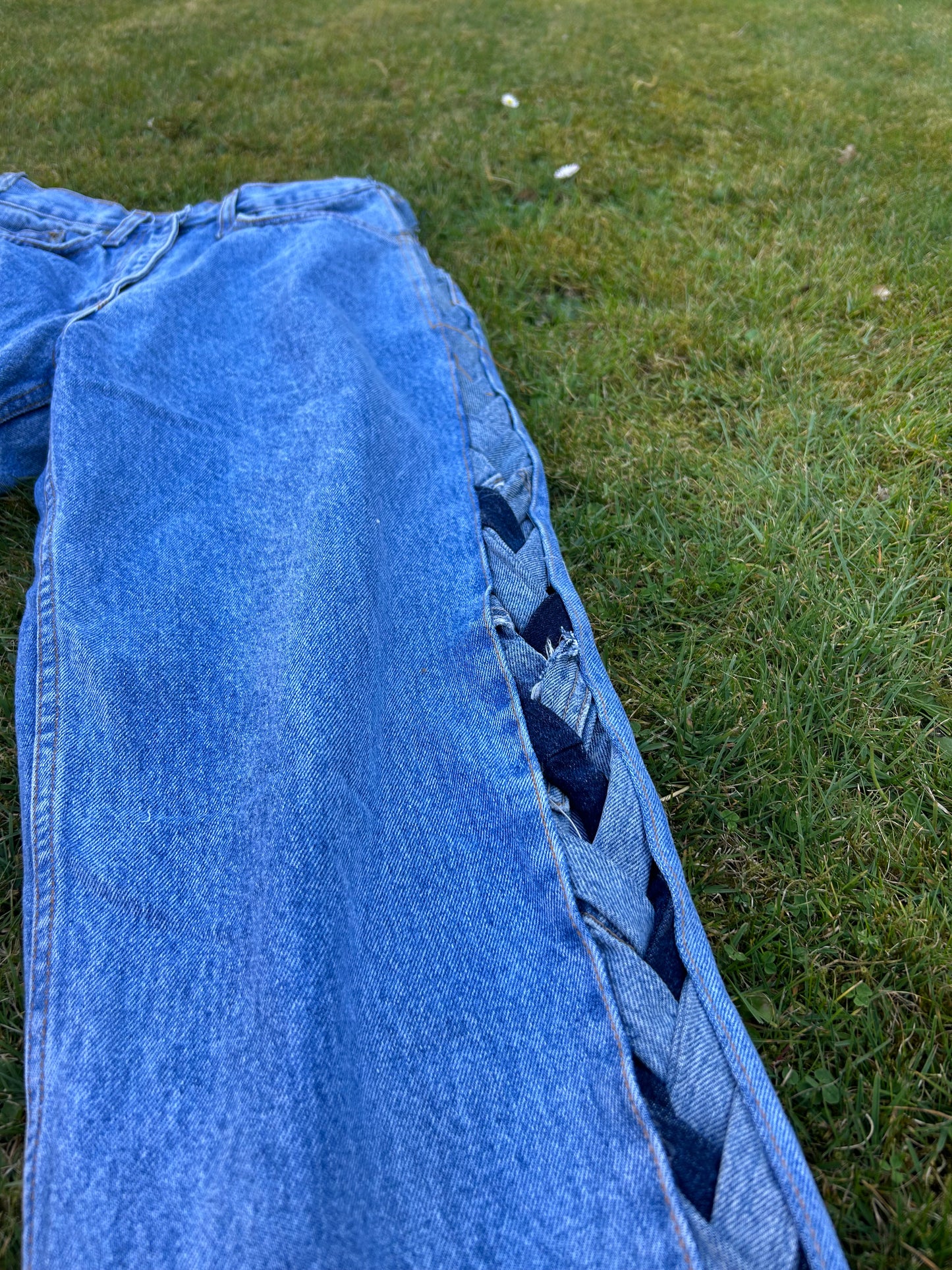 Reworked Braided Jeans 2