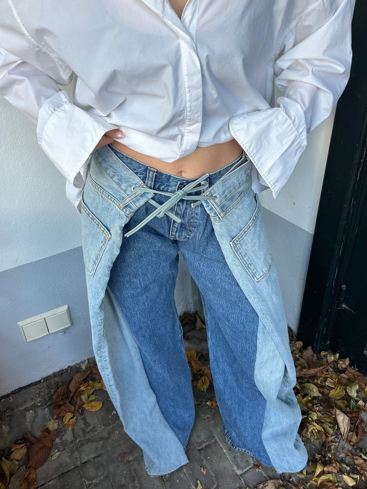 Reworked Jeans Light and Dark Blue