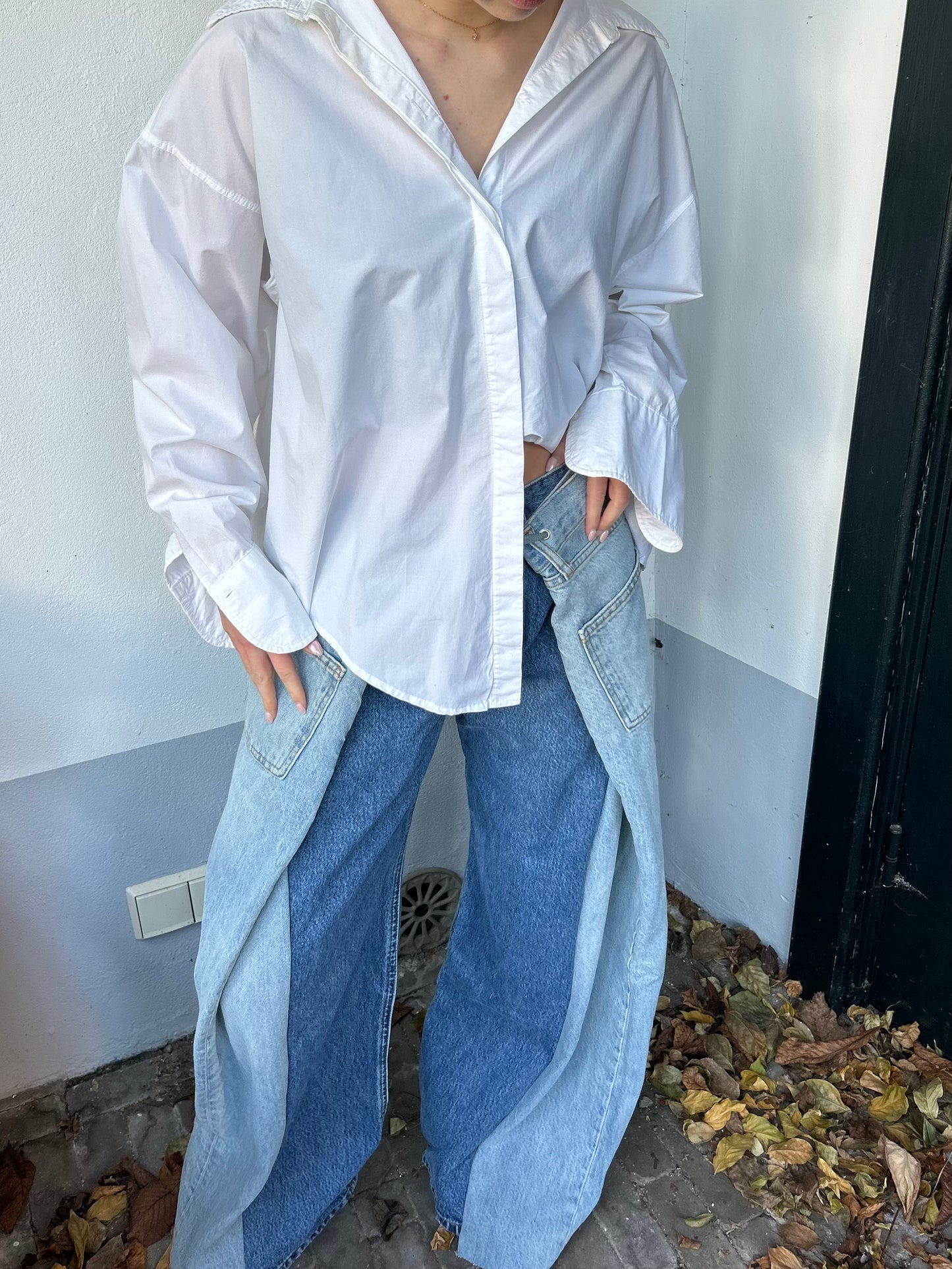 Reworked Jeans Light and Dark Blue