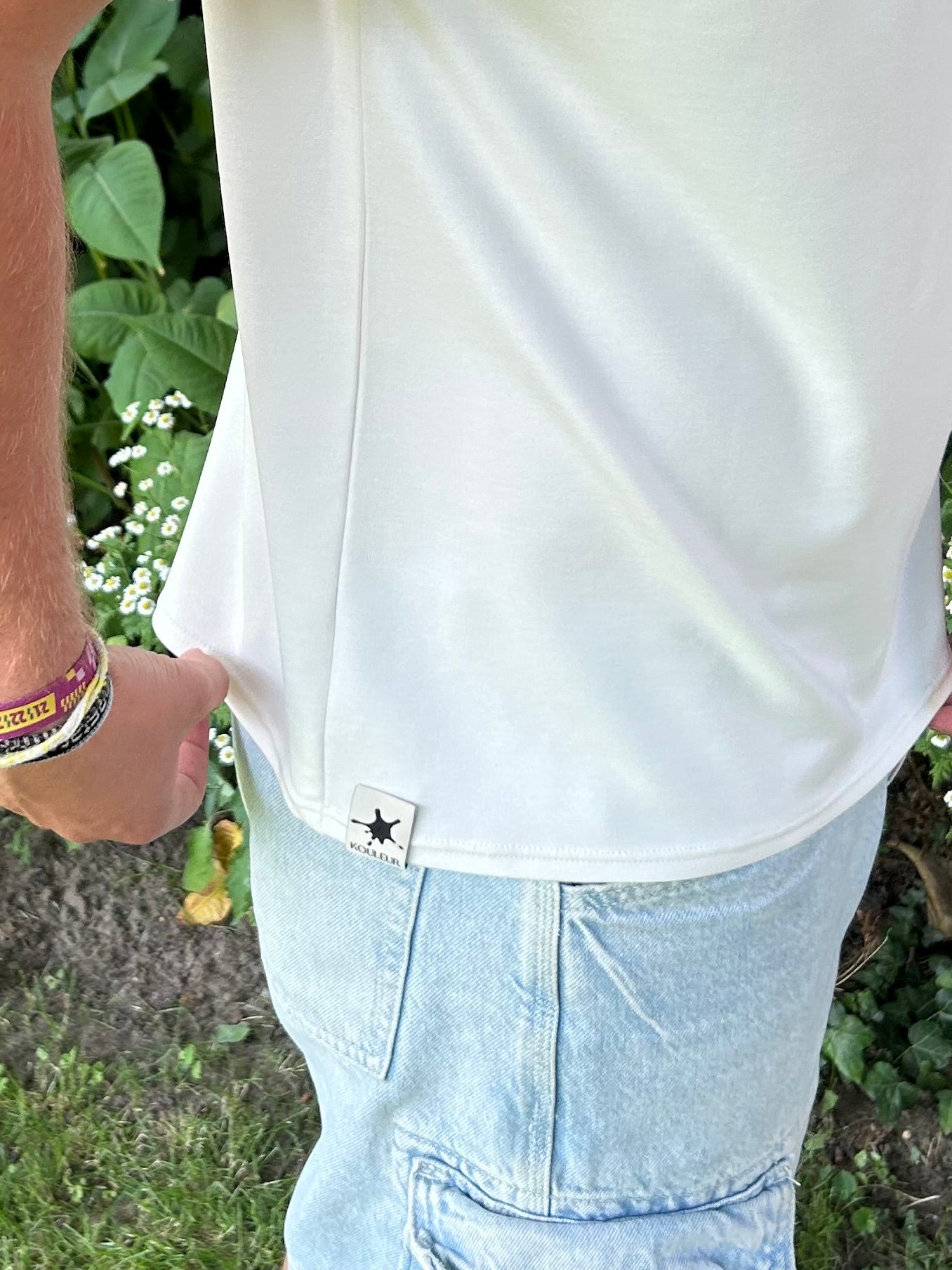 Boxy T-shirt Long White