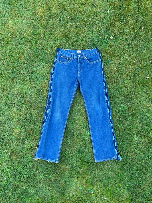 Reworked Braided Jeans 1